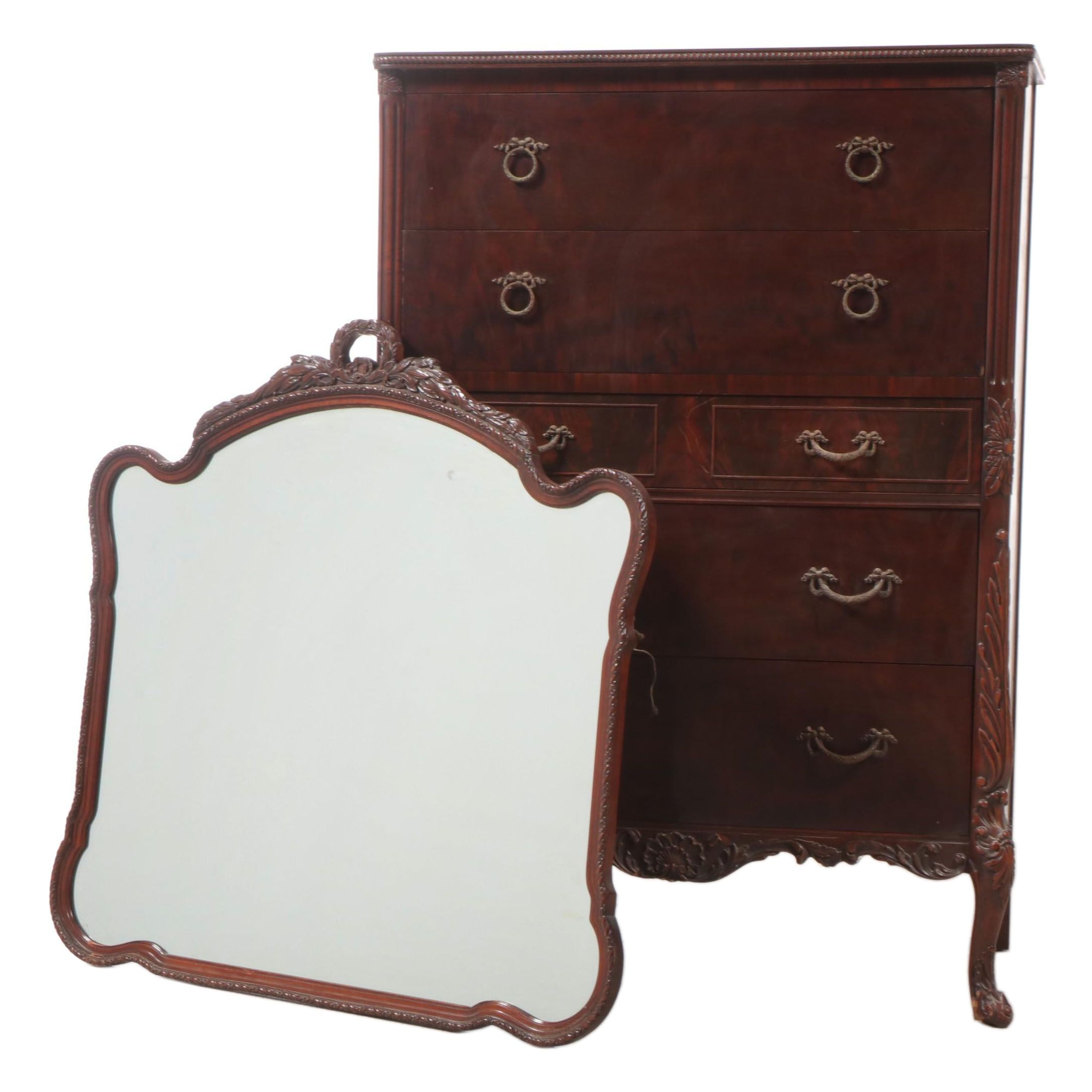 Romweber Louis XV Style Mahogany FiveDrawer Dresser, Early 20th