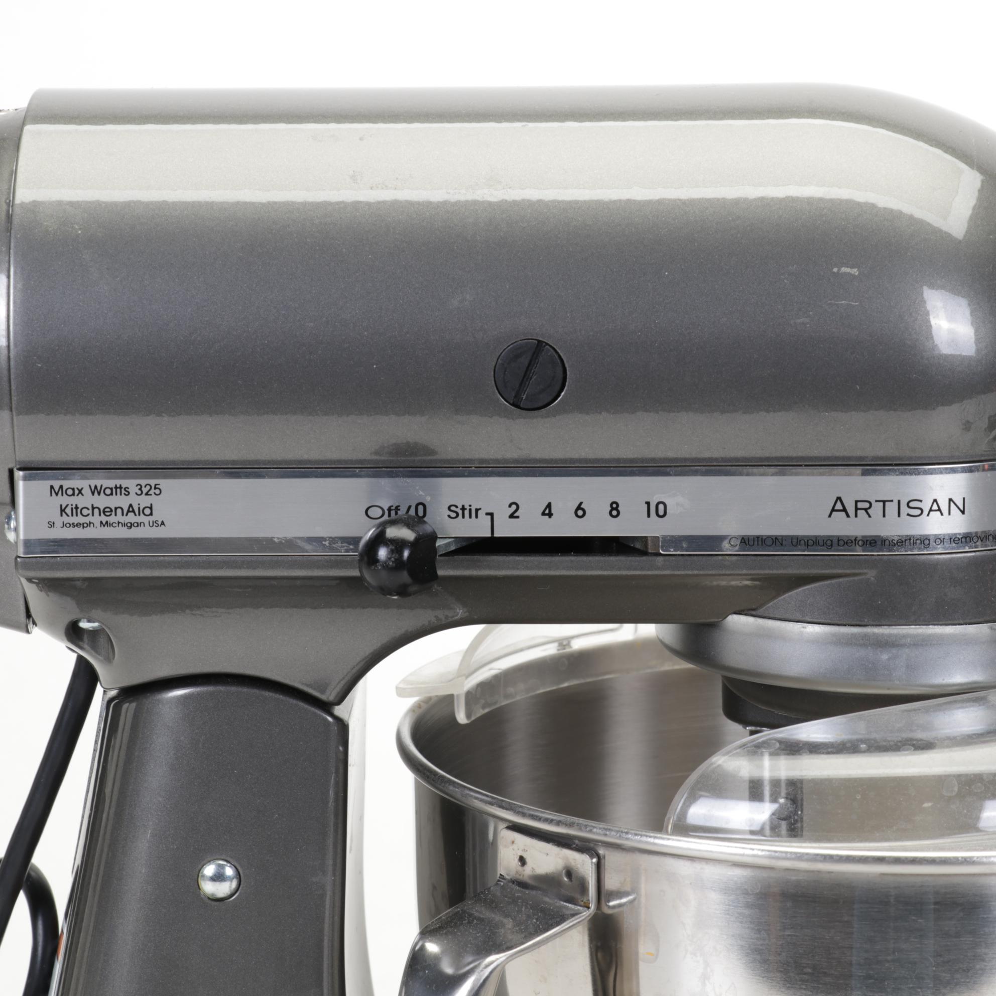 KitchenAid Mixer with Other Waffle Iron and Pyrex Mixing Bowls and