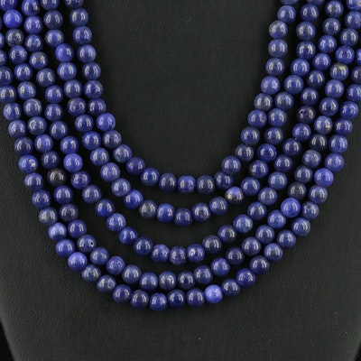Lapis Lazuli Bead Multi-Strand Necklace