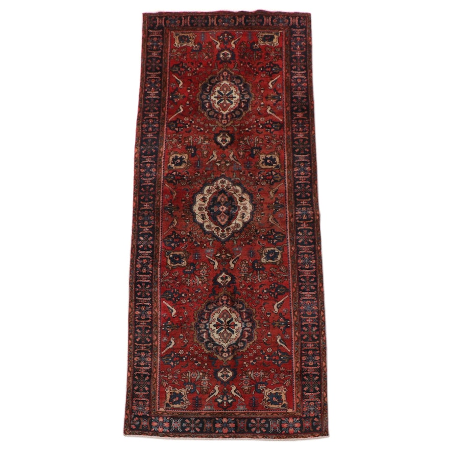 3'10 x 11'2 Hand-Knotted Persian Hamadan Area Long Rug
