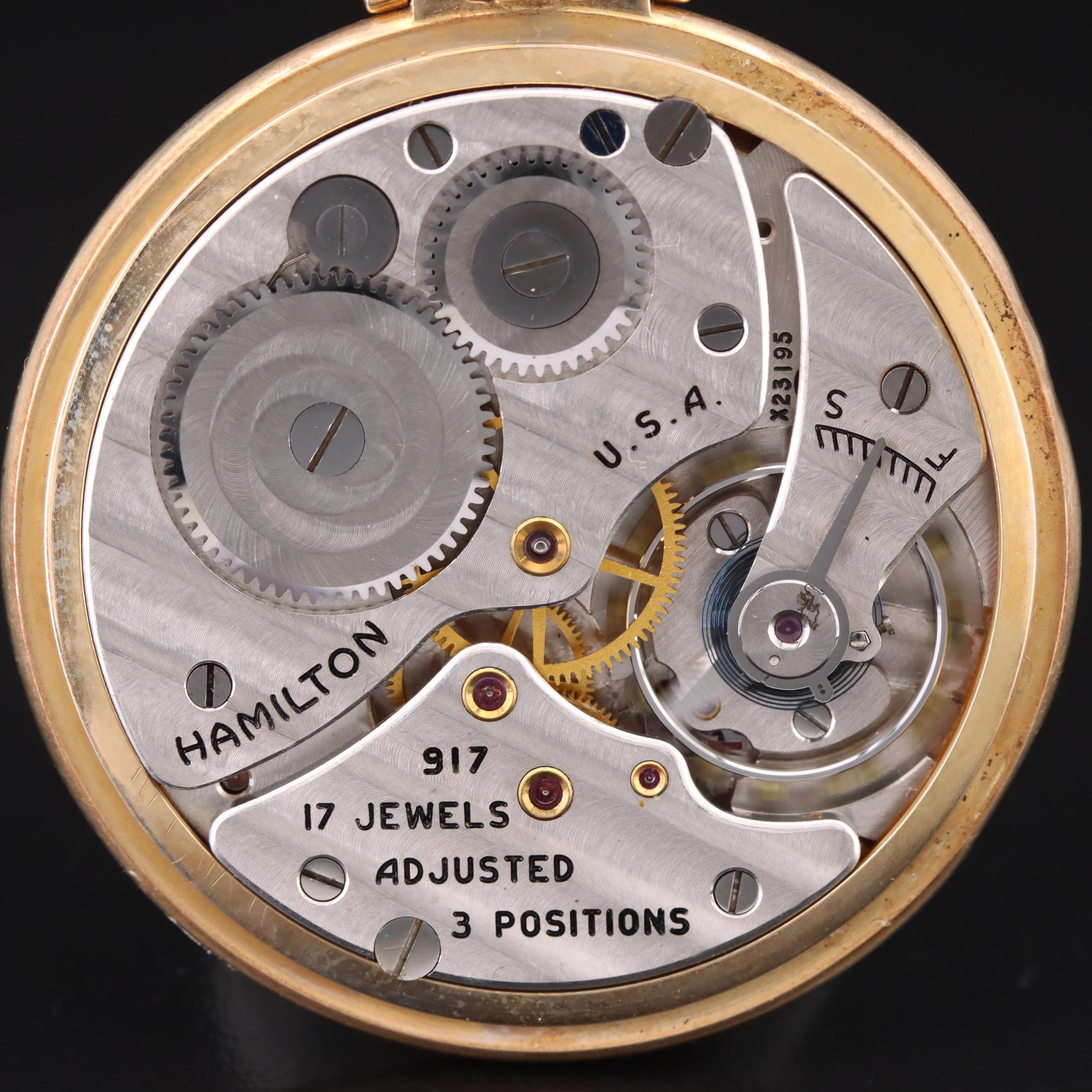 1937 14K Hamilton Pocket Watch EBTH