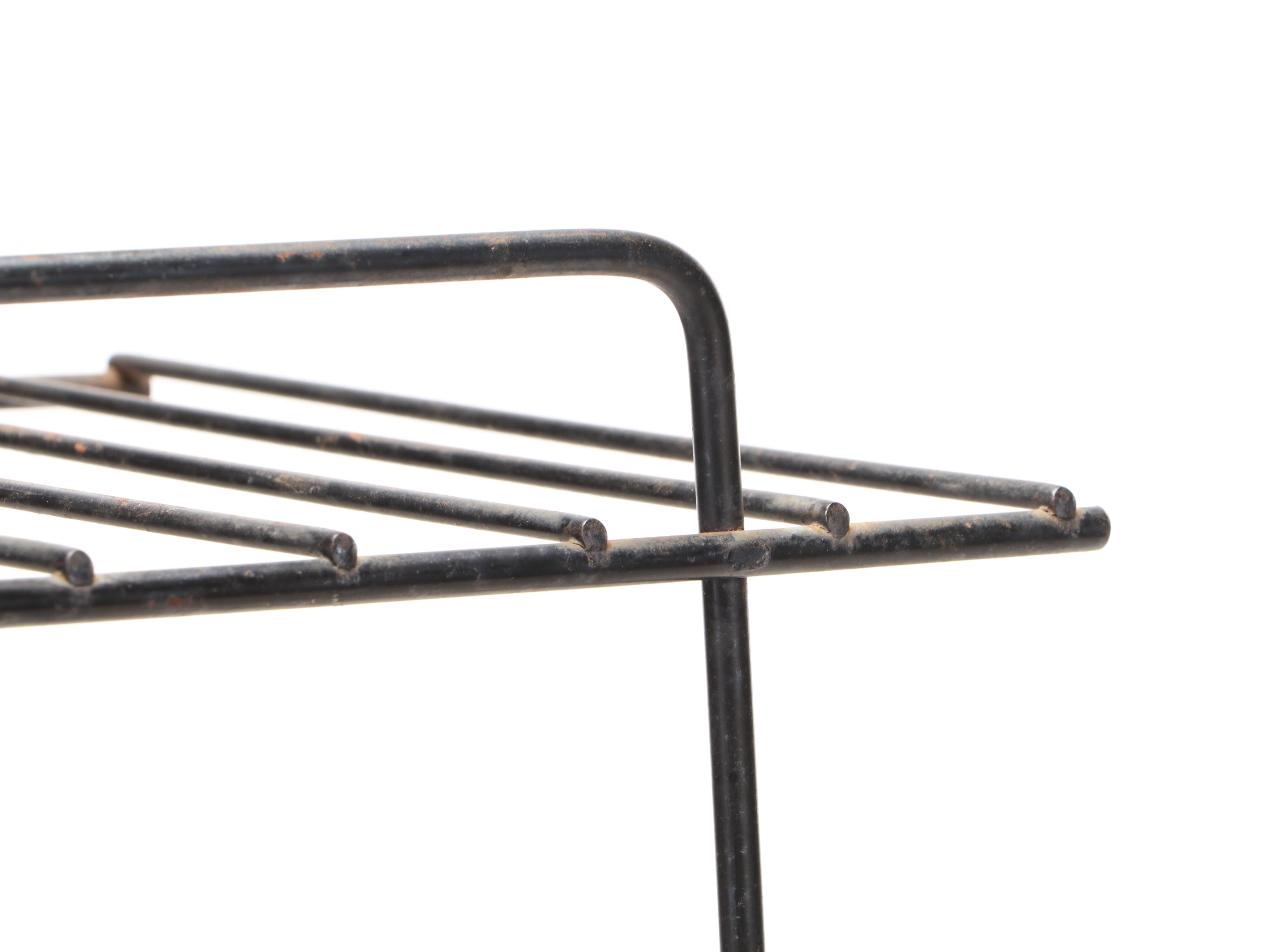 Mid Century Modern Wire LP Shelf EBTH