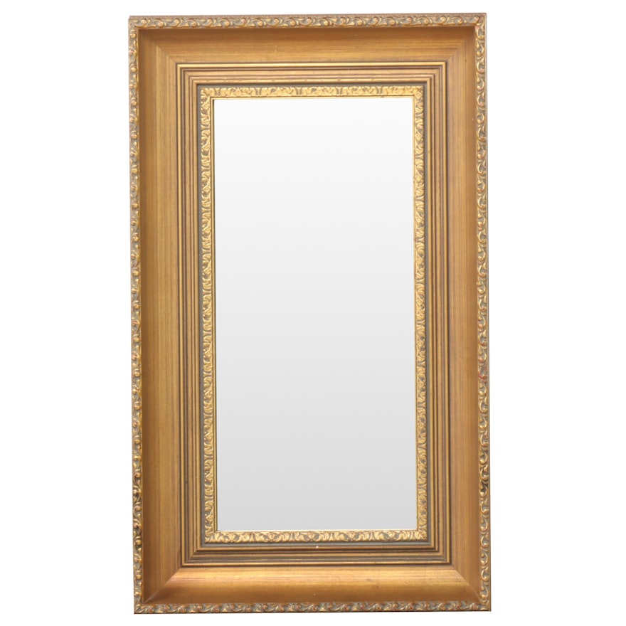 Small Neoclassical Style Giltwood and Composition Mirror