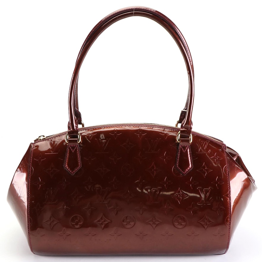 Louis Vuitton Sherwood GM Handbag in Rouge Fauviste Monogram Vernis