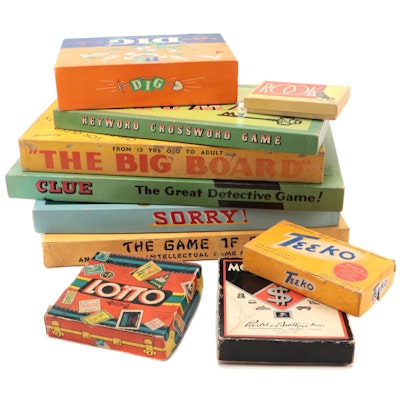 Sorry!, Clue, Monopoly, Rook, and Other Board Games, Mid 20th Century