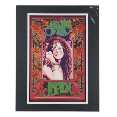 Bob Masse Offset Lithograph Fan Poster "Janis Joplin," 2020