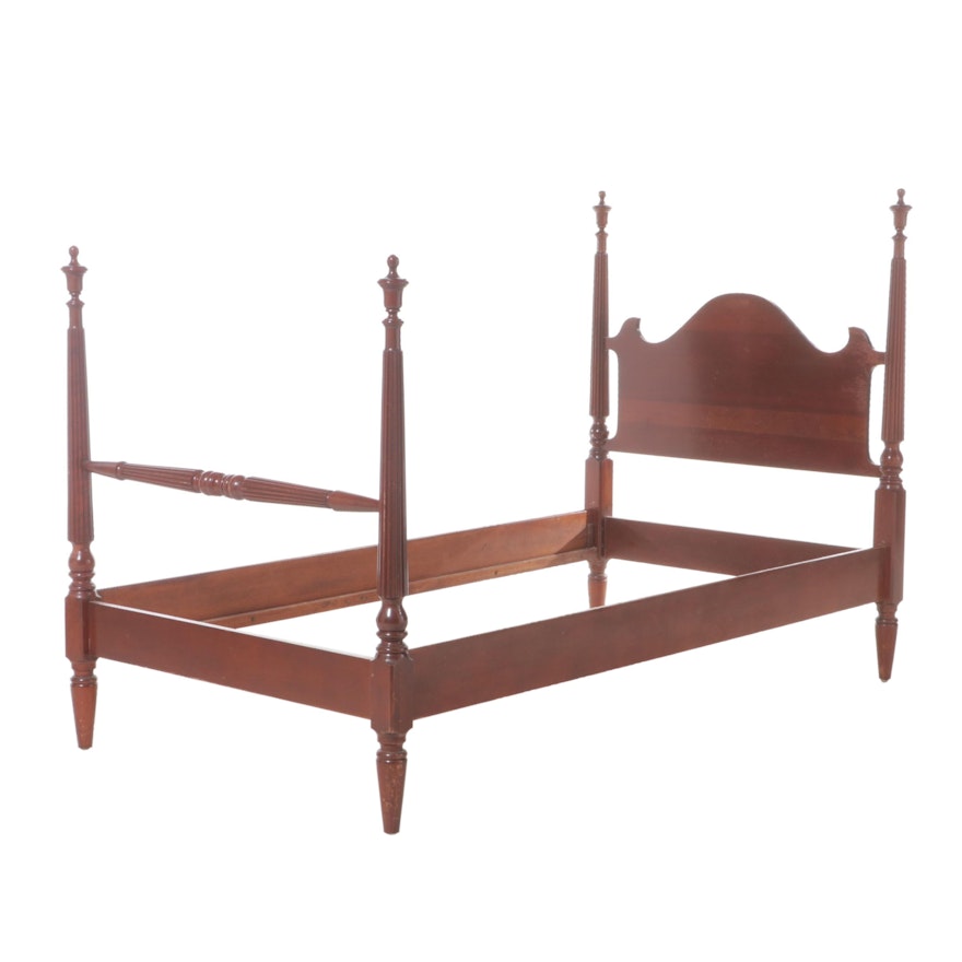 Federal Style Twin Size Four Poster Bed Frame