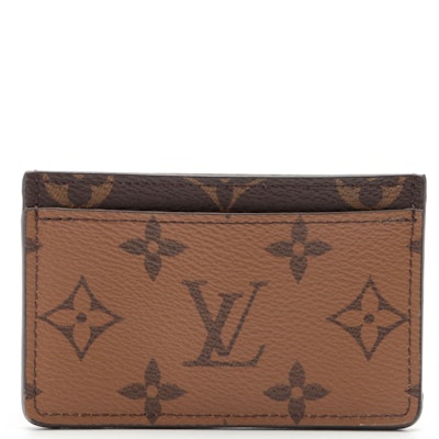 Louis Vuitton Card Holder in Monogram Reverse Canvas with Box