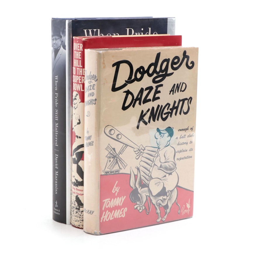 Signed "Dodger Daze and Knights" with Game Ticket and More Signed Books