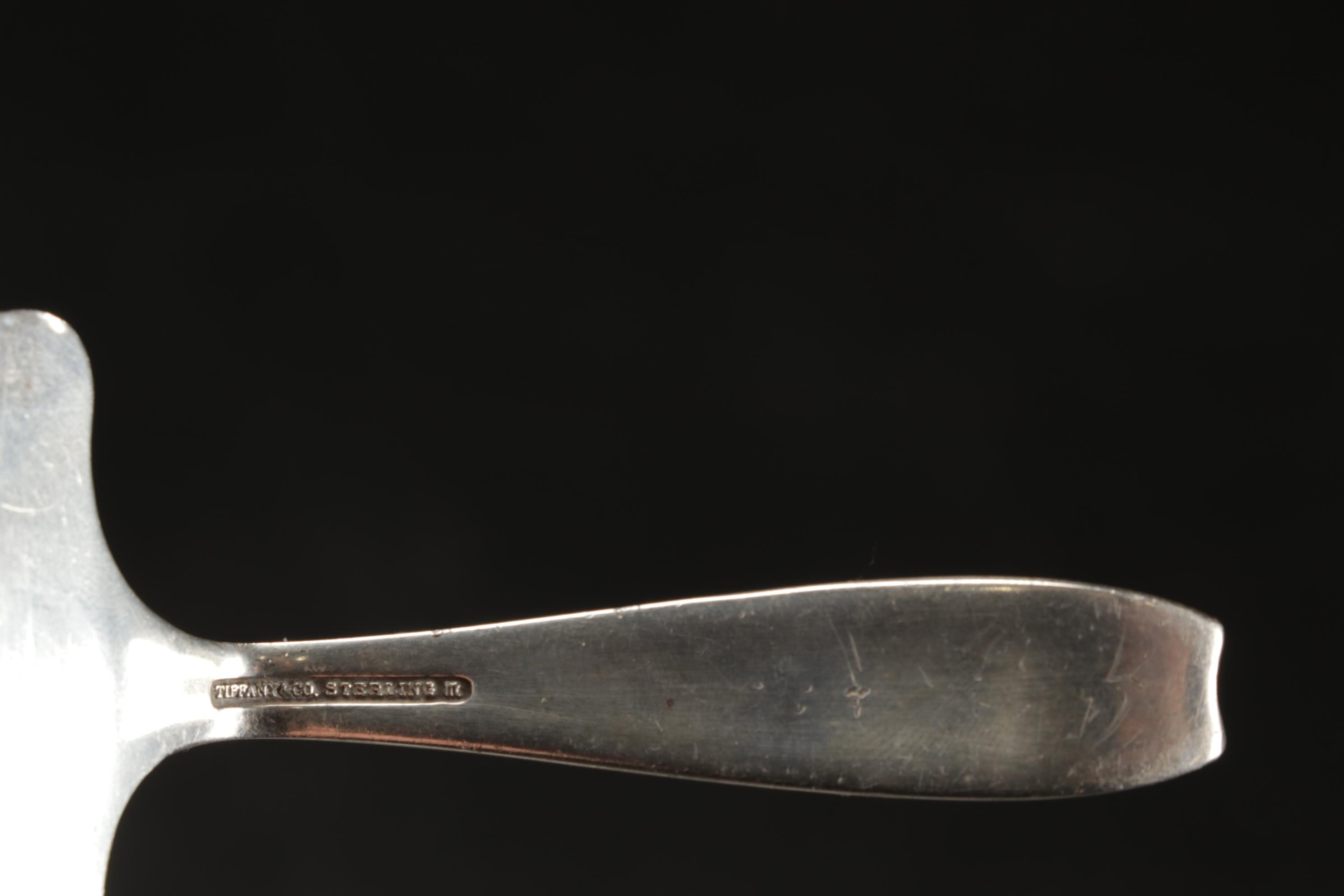 Tiffany & Co. Victorian Sterling Silver Food Pusher with Spoons and