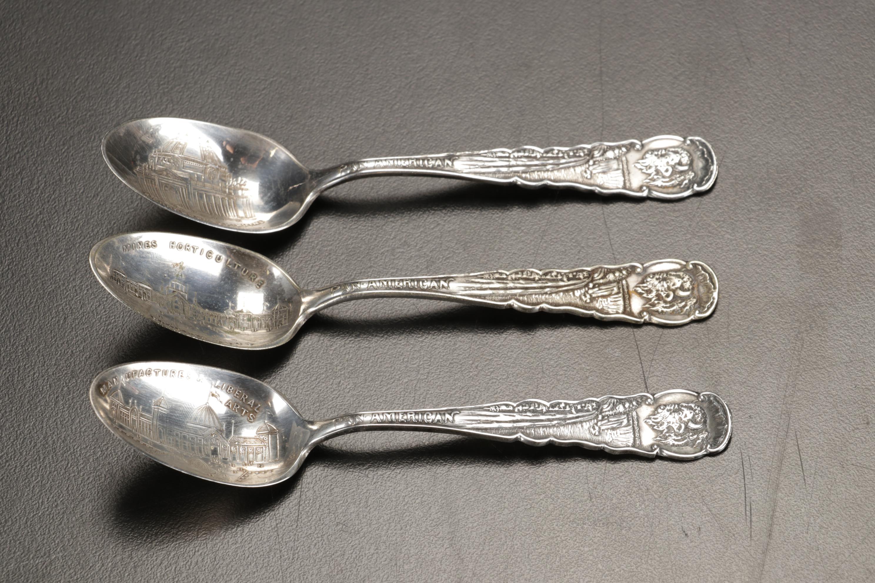 Tiffany & Co. Victorian Sterling Silver Food Pusher with Spoons and