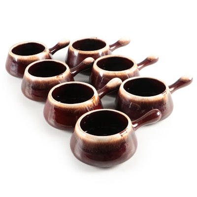McCoy Pottery "Brown Drip" Open Onion Soup Bowls