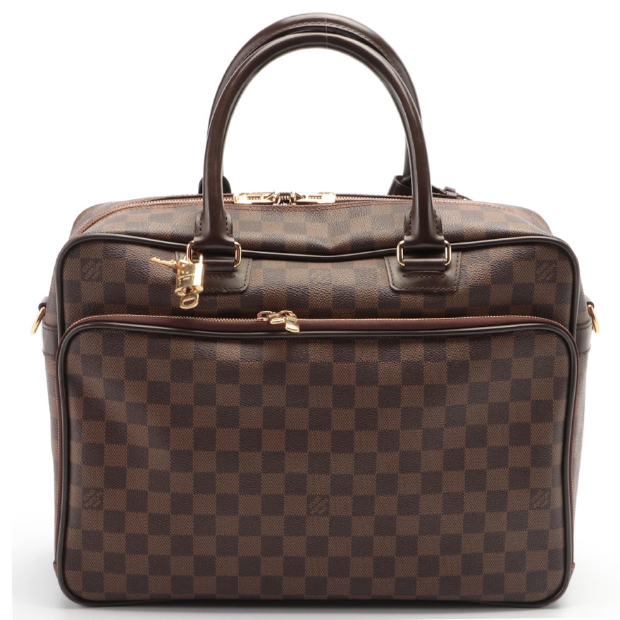 Louis Vuitton Icare Travel Bag in Damier Ebene Canvas and Smooth Leather