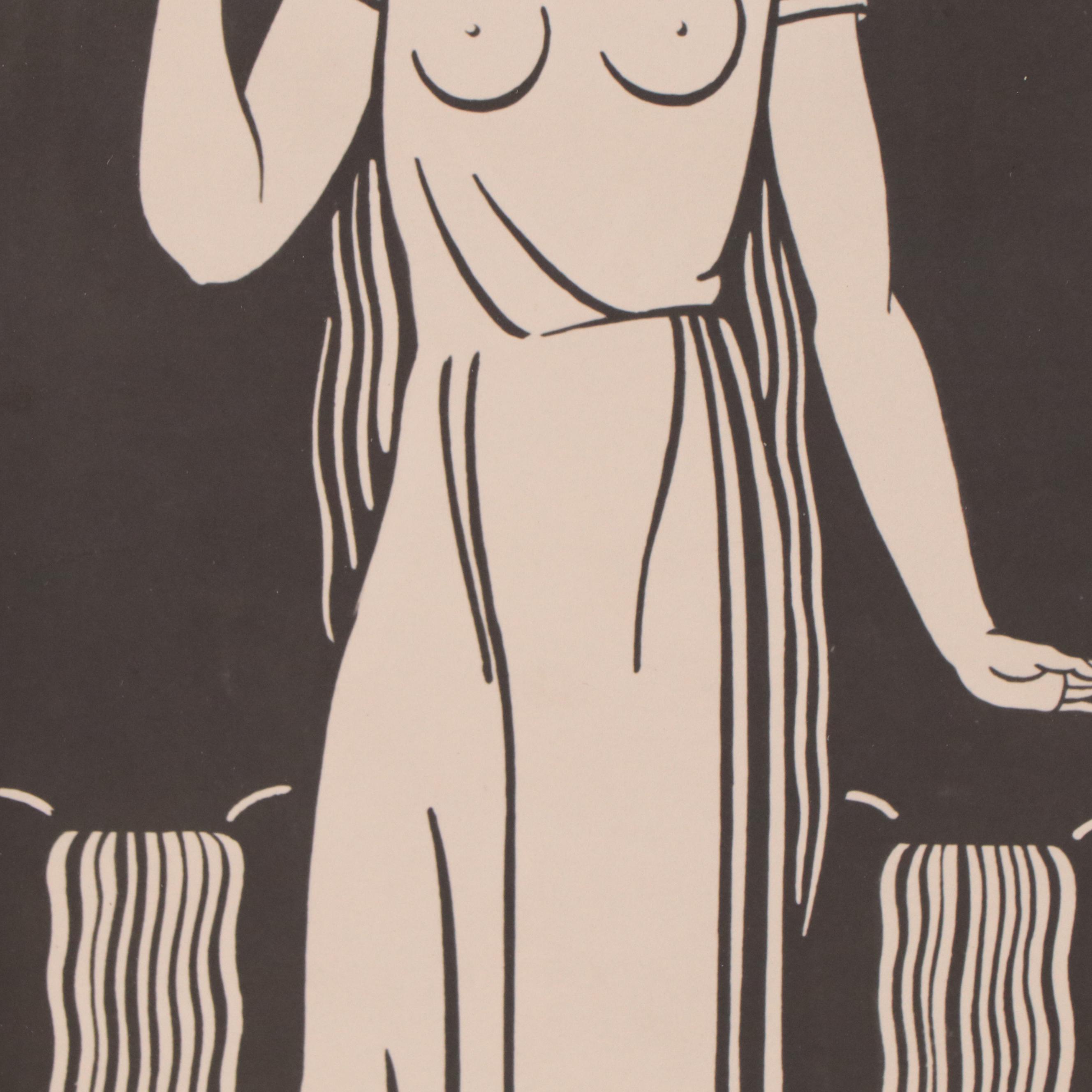 Rockwell Kent Figural Wood Engraving EBTH