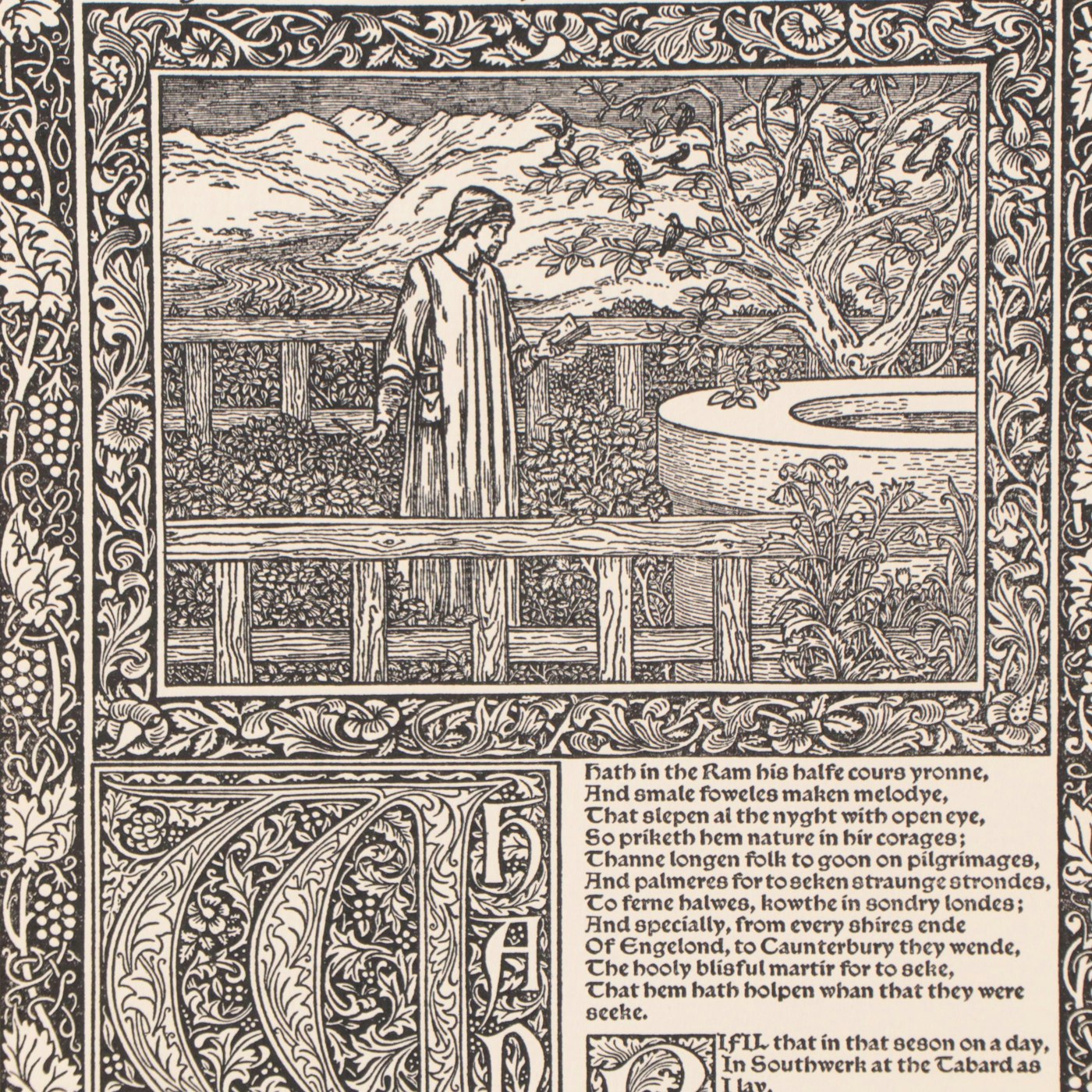 Folio From quot The Kelmscott Chaucer quot by Geoffrey Chaucer 1896 EBTH Folio From quot The Kelmscott Chaucer quot by Geoffrey Chaucer 1896 EBTH