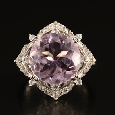 Sterling Amethyst and White Sapphire Ring