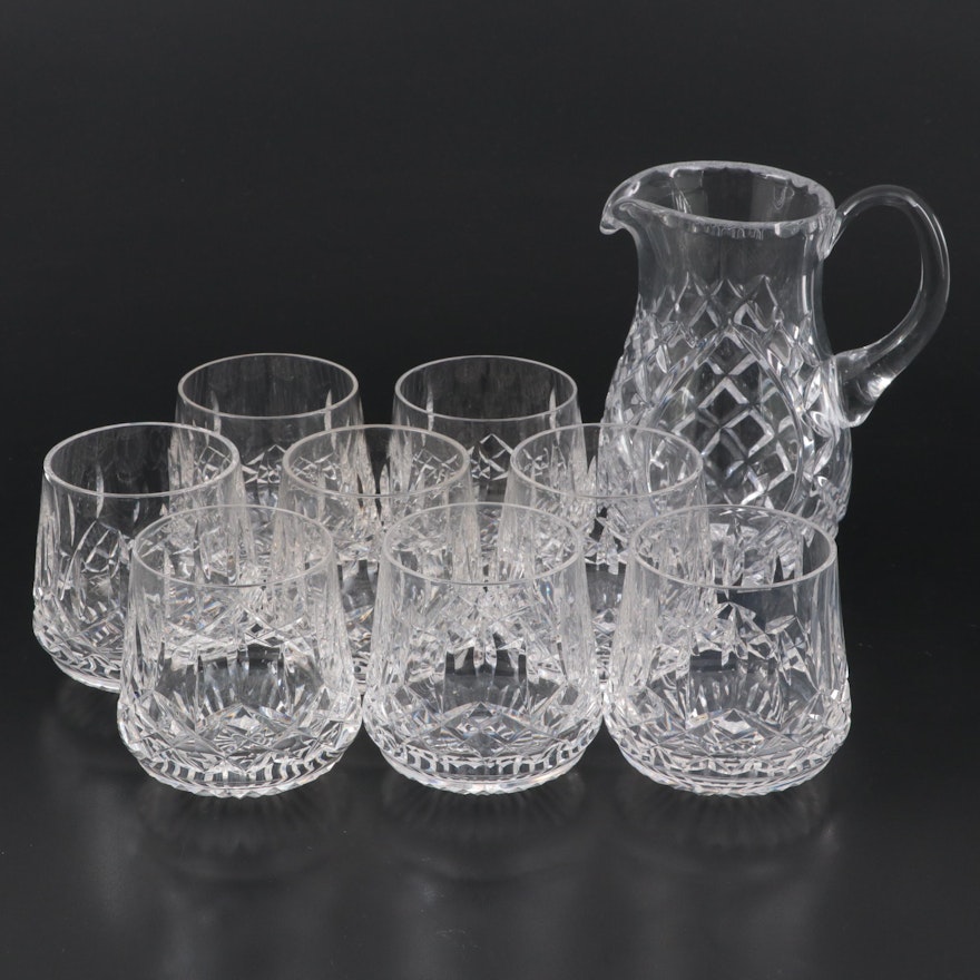 Waterford Crystal "Lismore" Roly Poly Glasses and Other Crystal Pitcher
