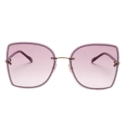 Jimmy Choo LETI/S Gold Purple Sunglasses and Case