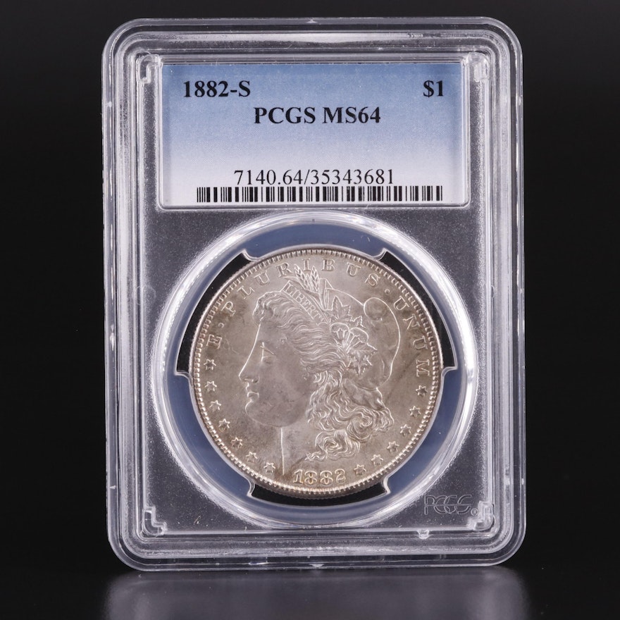 PCGS Graded MS64 1882-S Morgan Silver Dollar