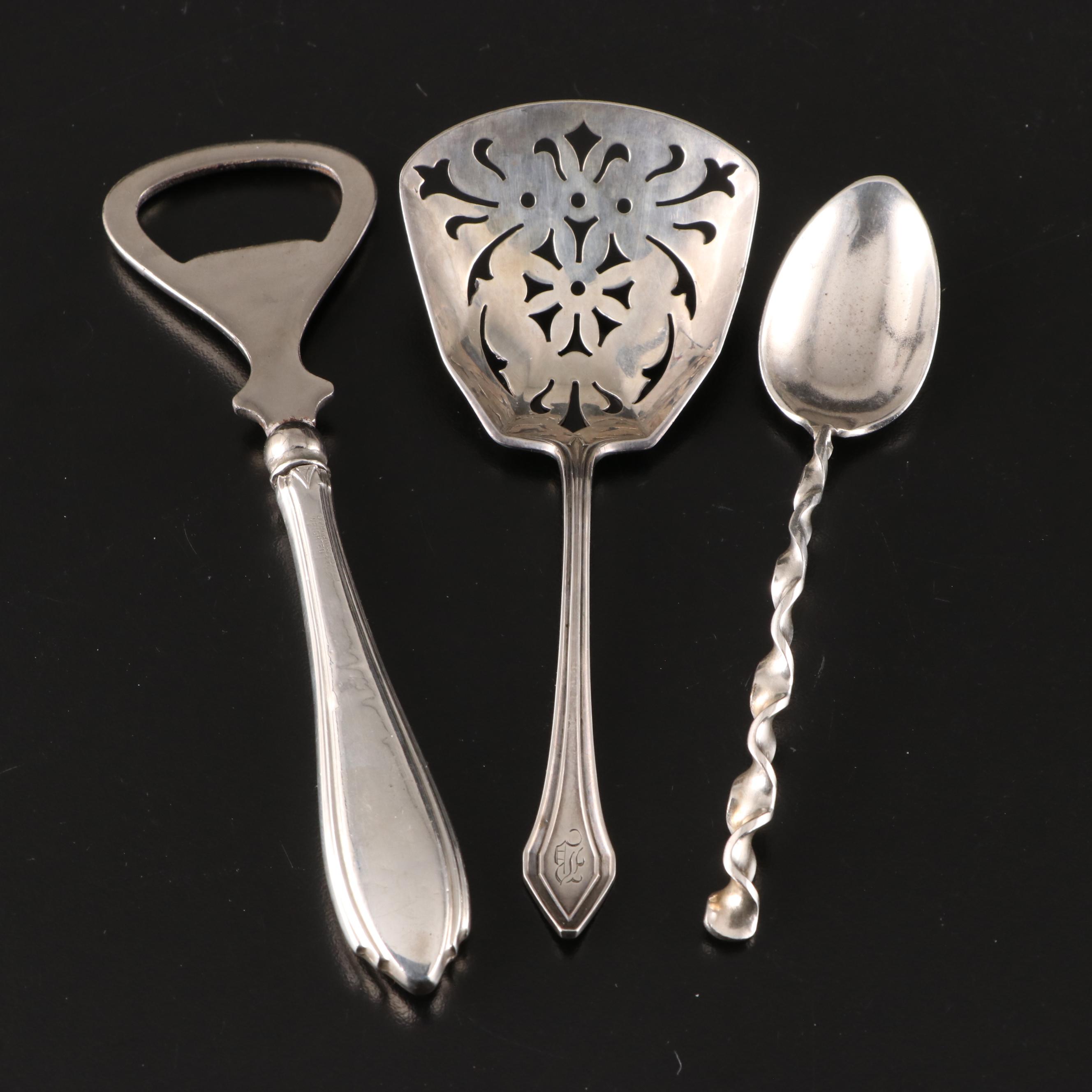 Gorham Sterling Silver Flatware with Sterling and Silver Plate Serving