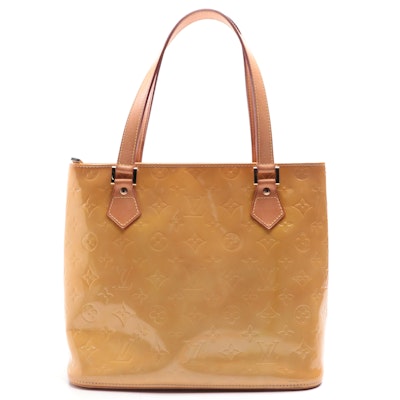 Louis Vuitton Houston Bag in Monogram Vernis and Vachetta Leather