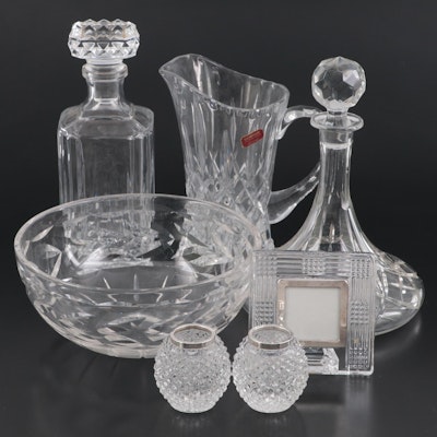 Emil Hermann Sterling Silver Rim Crystal Containers with More Crystal Tableware