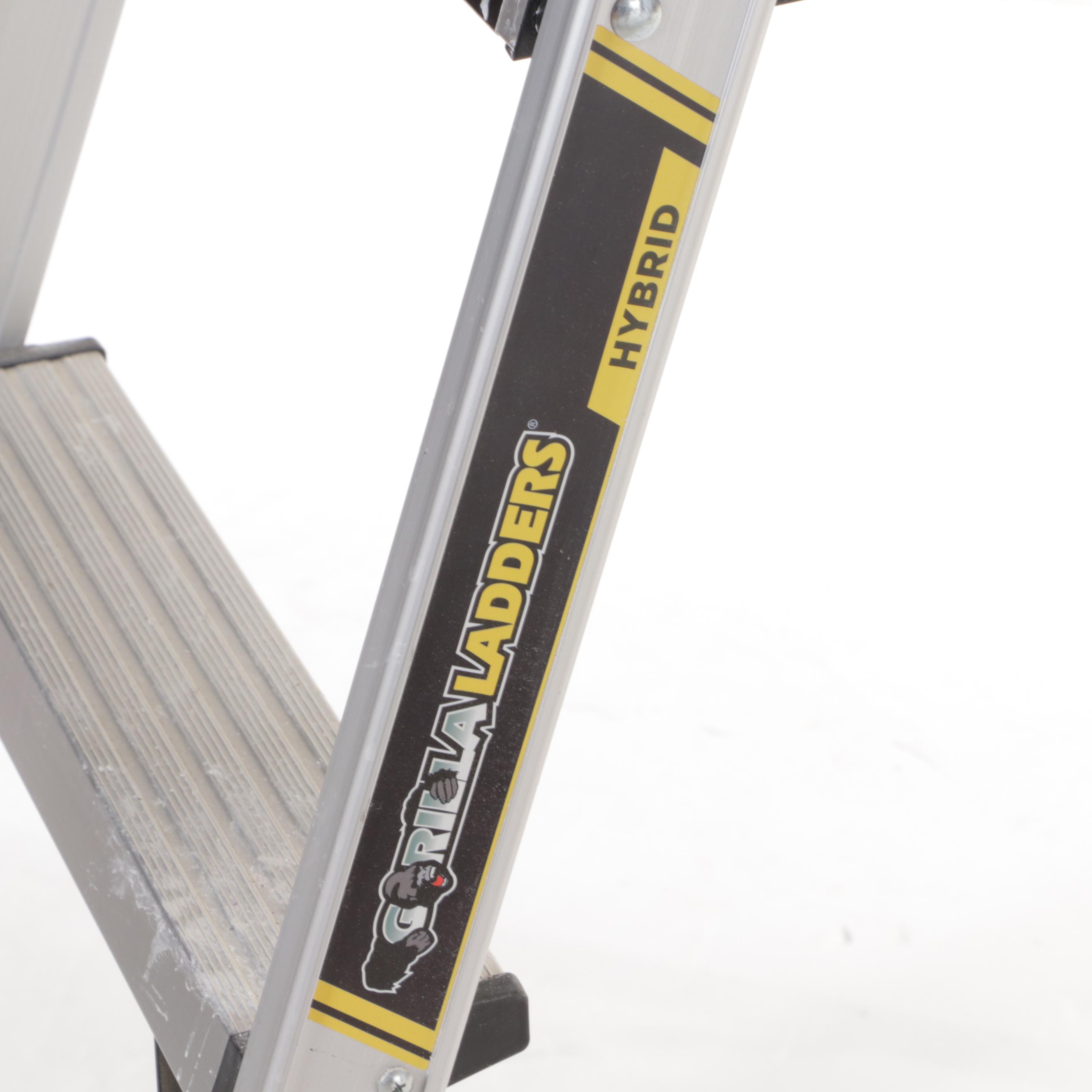 Gorilla Ladders 5'5 Aluminum Hybrid Step Ladder | EBTH