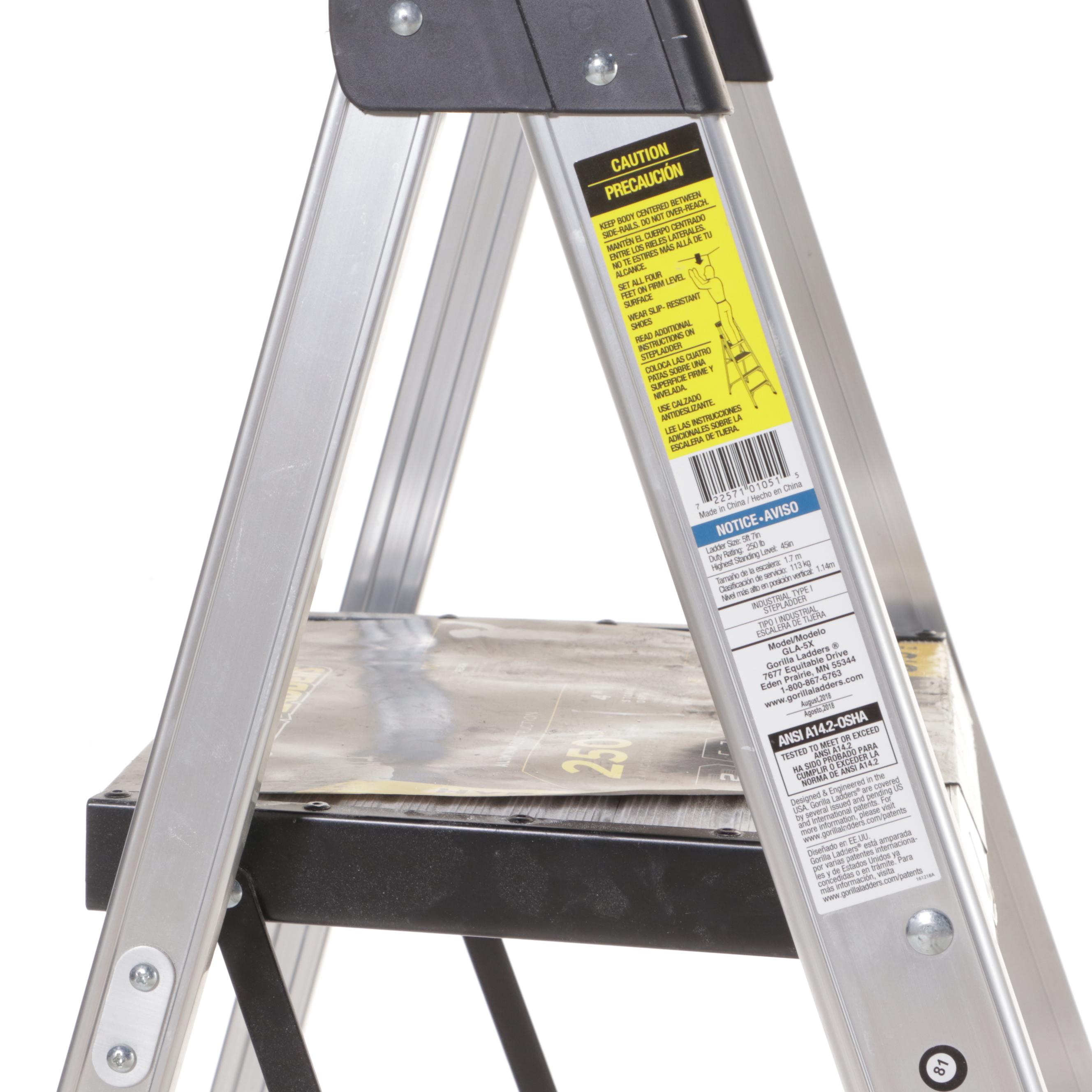 Gorilla Ladders 5'5 Aluminum Hybrid Step Ladder EBTH