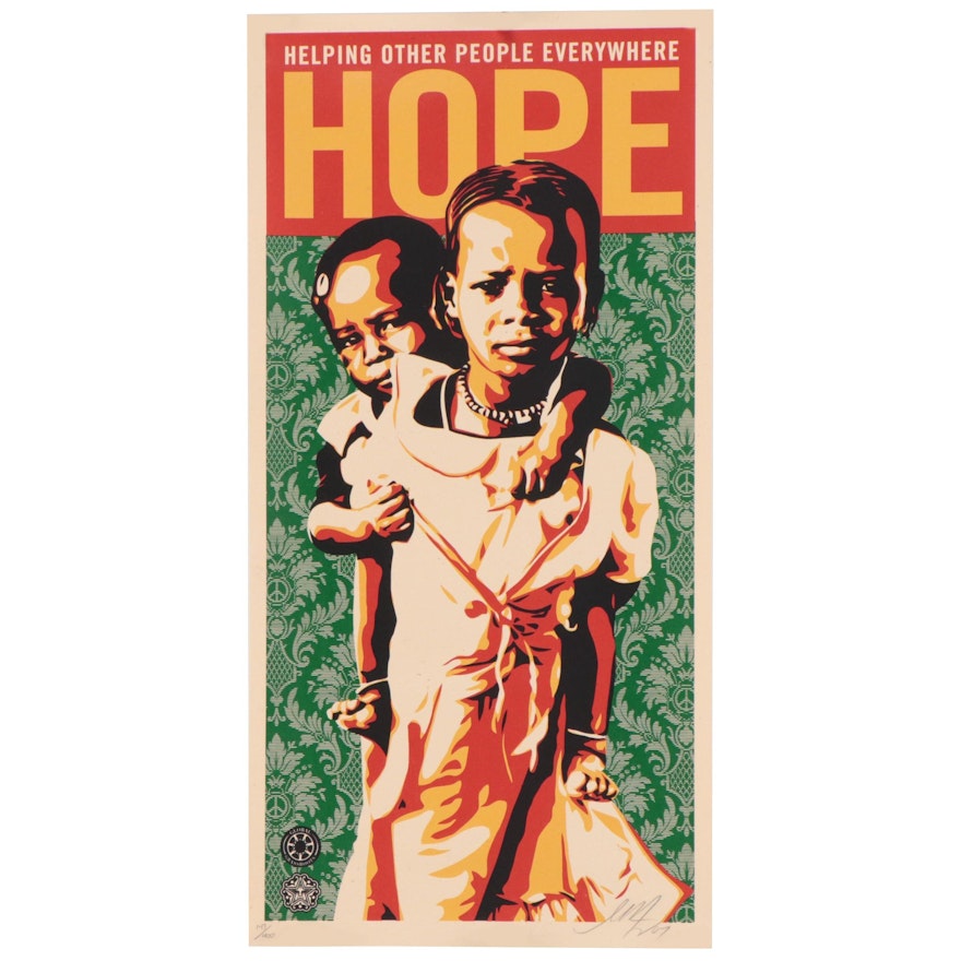 Shepard Fairey Serigraph Poster "Hope For Darfur," 2007