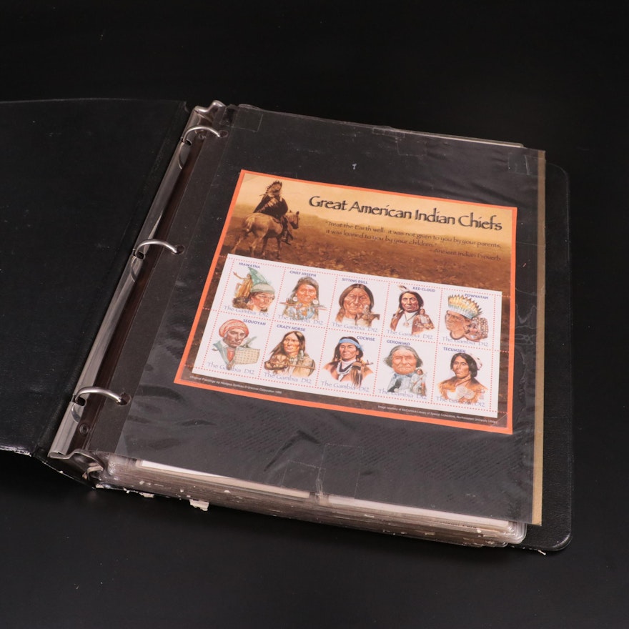 Album of Vintage Native American-Themed Postcards