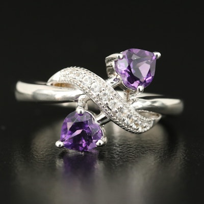 Sterling Amethyst and Topaz Ring