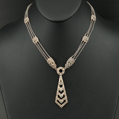 Sterling Marcasite Necklace