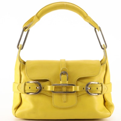 Jimmy Choo Tulita Mini Top Handle Bag in Yellow Leather