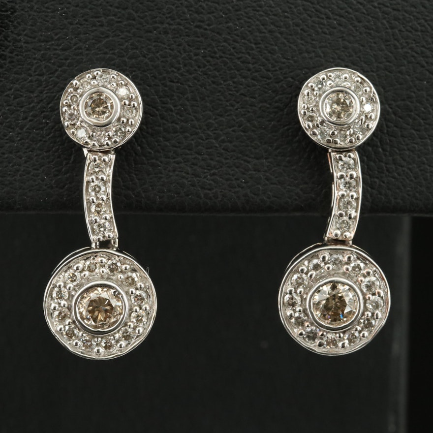 14K 1.02 CTW Diamond Earrings