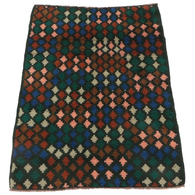 2'6 x 3'6 Hand-Knotted Afghan Baluch Accent Rug