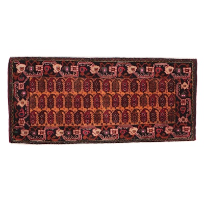 3'3 x 1'6 Hand-Knotted Afghan Baluch Accent Rug