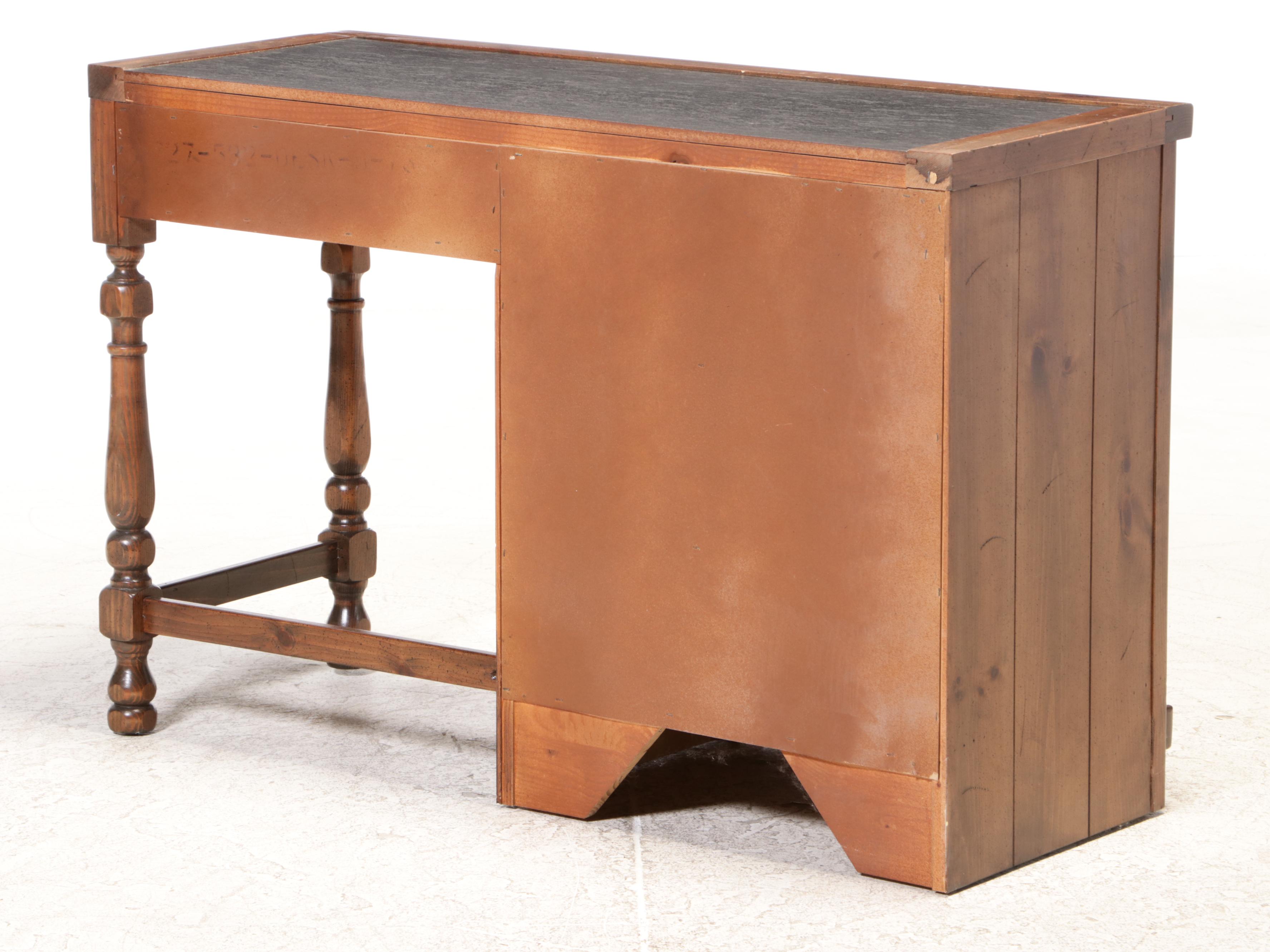 Young Hinkle Ship Ahoy Walnut FourDrawer Desk and Chair, Late 20th