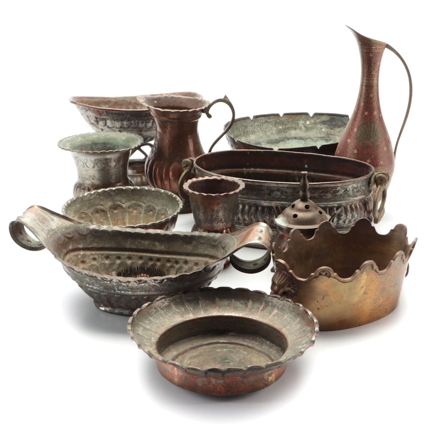 Indian and Middle Eastern Copper and Brass Collection
