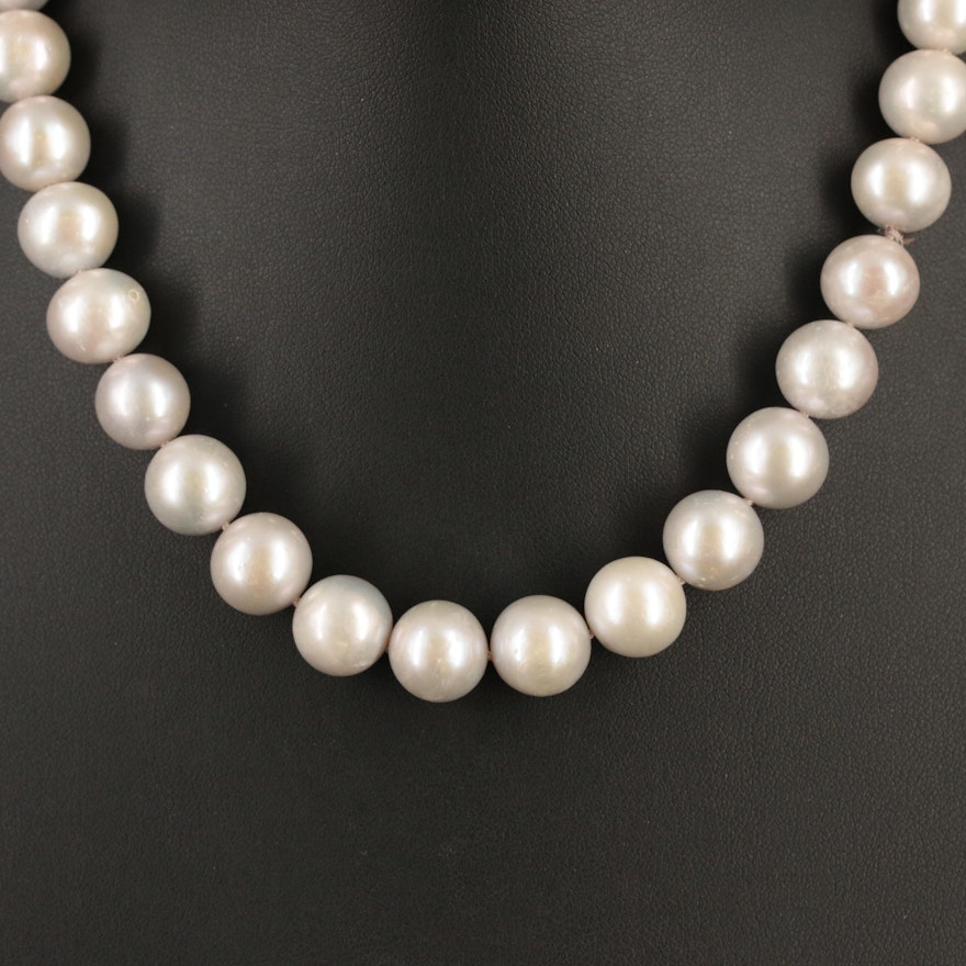10.50 - 11.50 mm Pearl Necklace with 14K Clasp