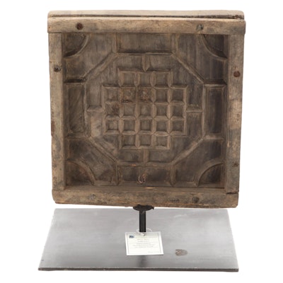 Architectural Ceiling Tile Casting Mold on Display Stand