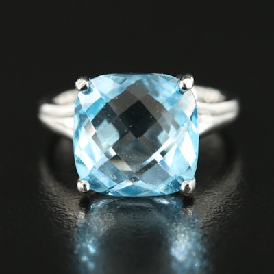 Sterling Topaz Solitaire Ring