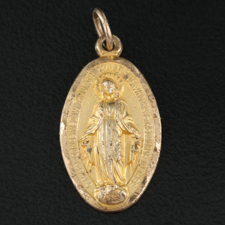 10K Mother Mary Pendant