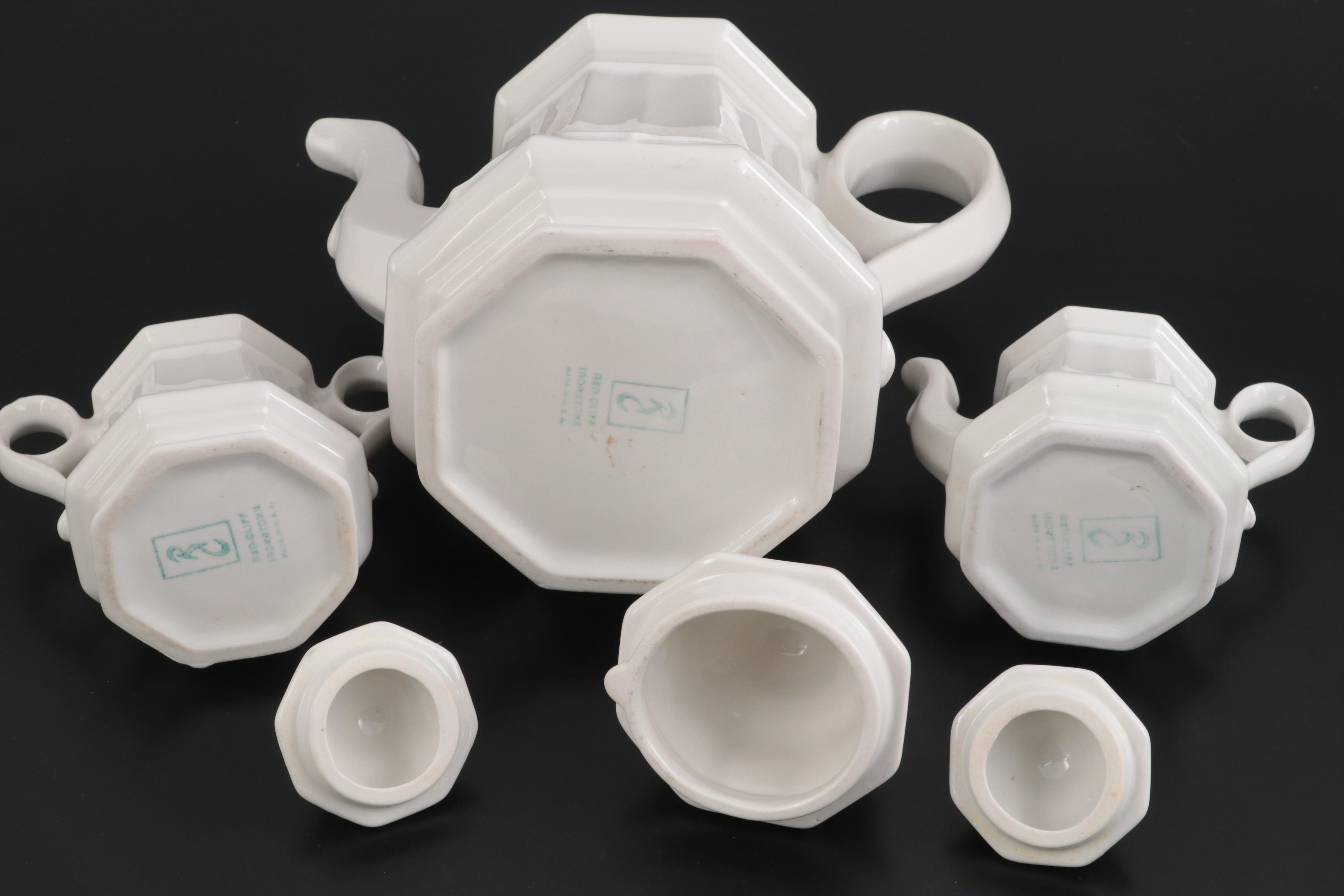 RedCliff "Heirloom" Ironstone Bowl and Tea Set with Salad Bowl EBTH