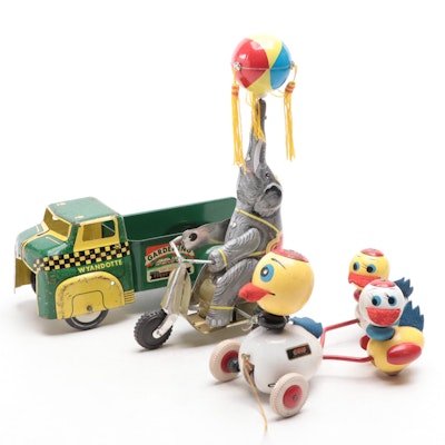 Wyandotte Gardening Toy Truck with Other Toys, Mid to Late 20th Century