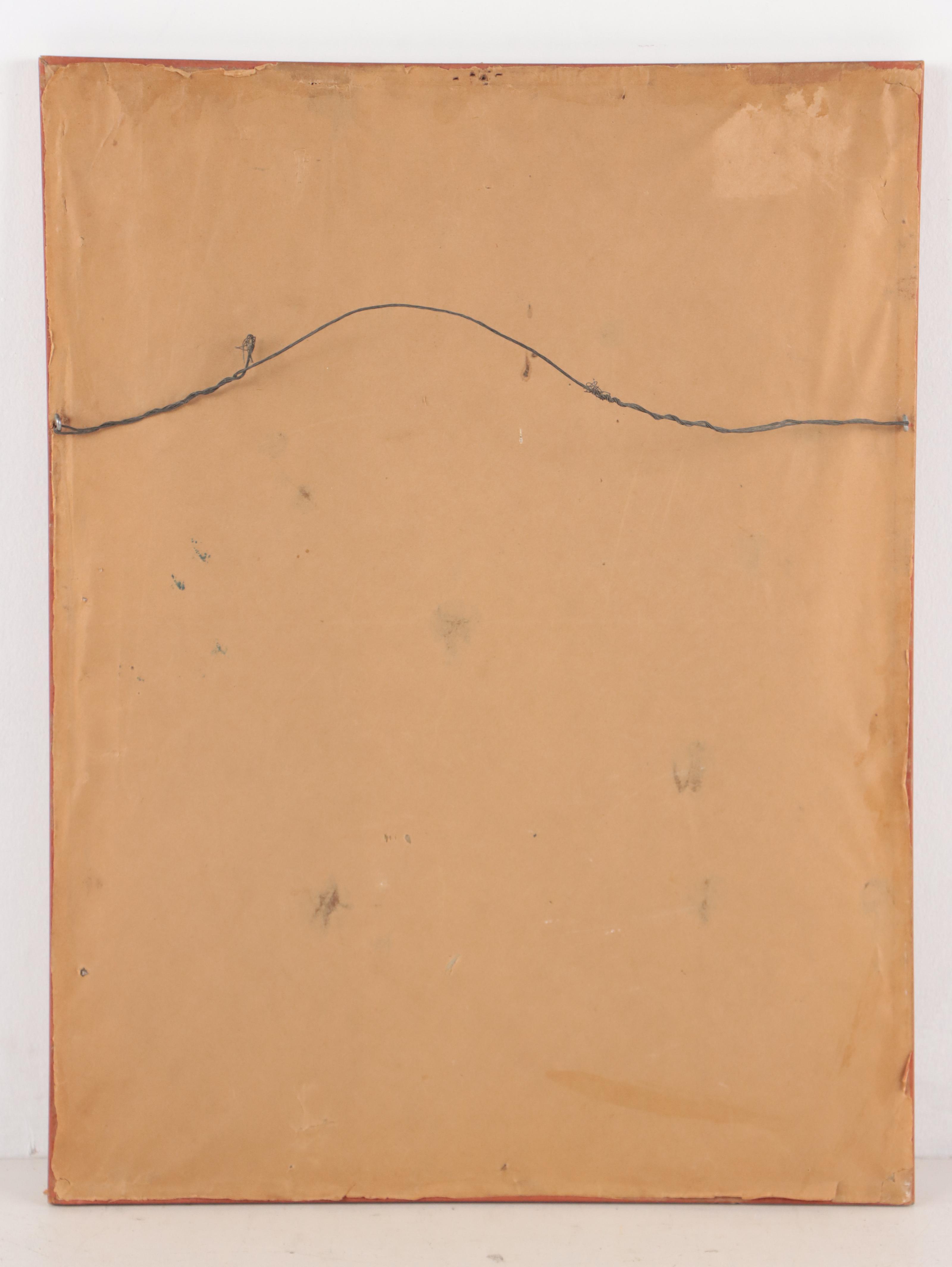 G. Steinbach Fried Patio Scene Watercolor Painting, 1918 EBTH