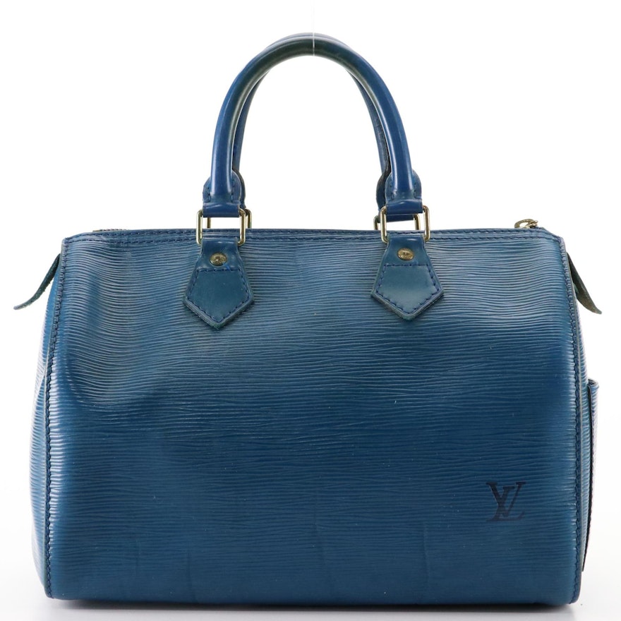Louis Vuitton Speedy 25 in Toledo Blue Epi and Smooth Leather
