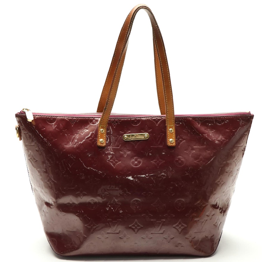 Louis Vuitton Bellevue PM Tote Bag in Monogram Vernis and Vachetta Leather