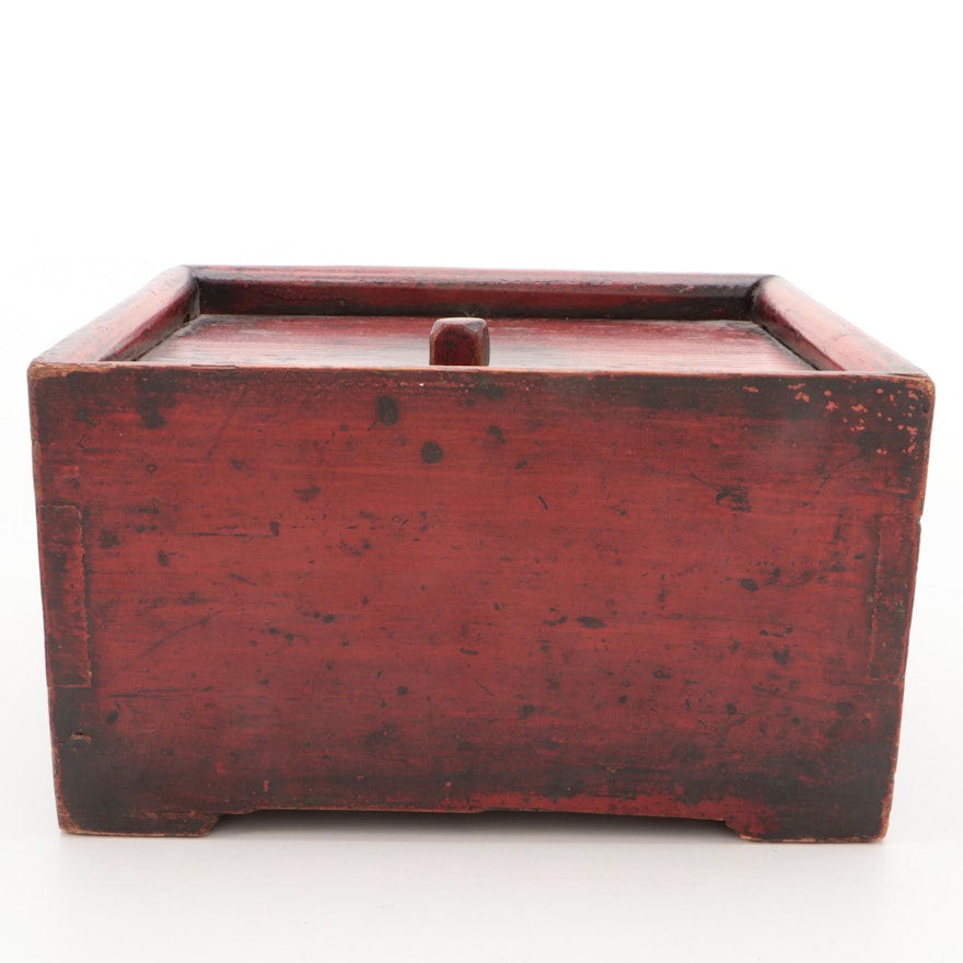 Chinese Red Lacquered Box