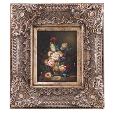 Dutch Realism Style Floral Still Life Oil Painting