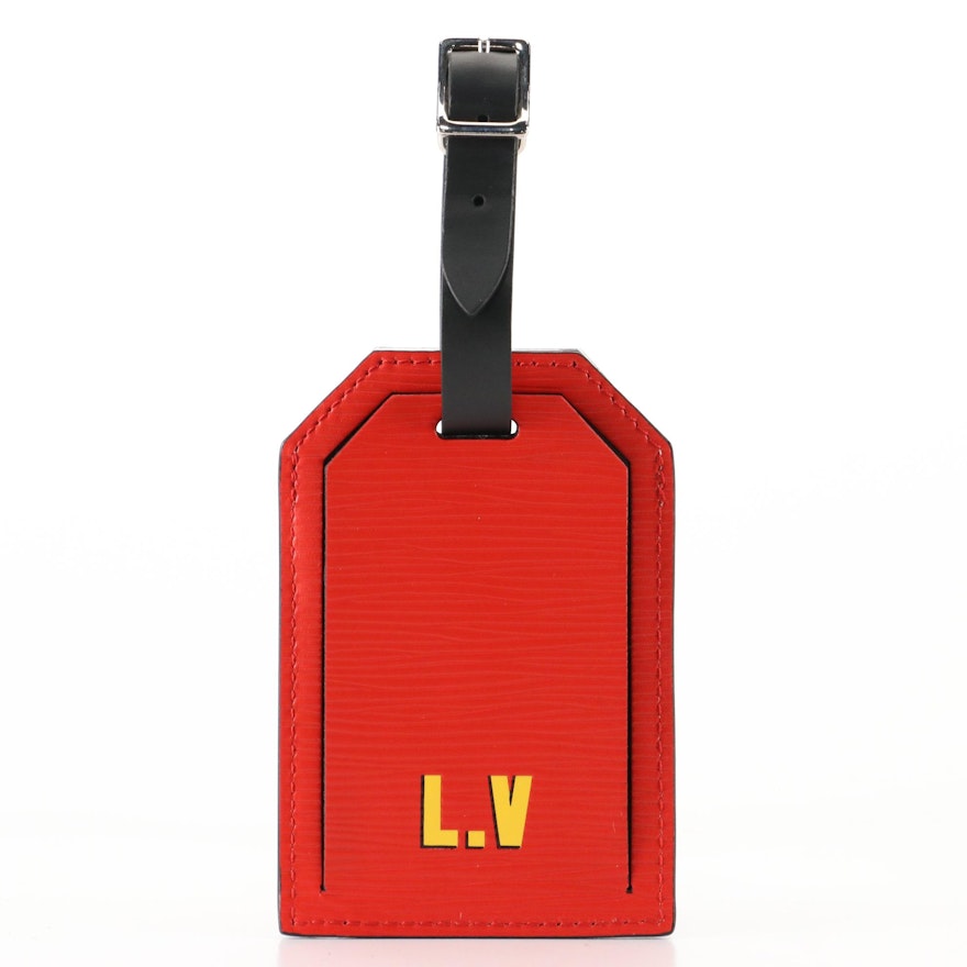 Louis Vuitton FIFA World Cup Luggage Tag in Printed Epi Leather with Box